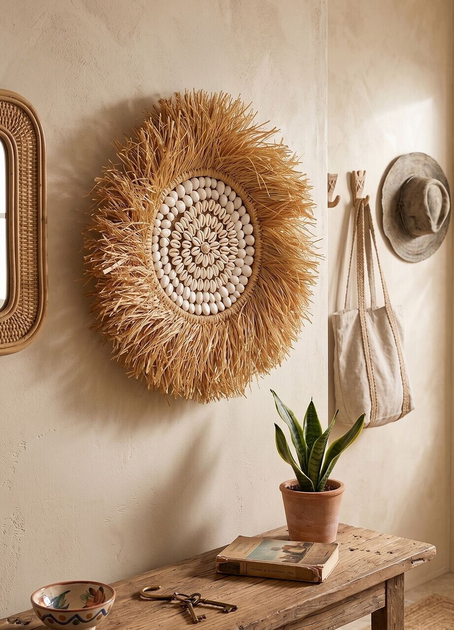 Decoratiune de perete, DB0005, Dimensiune: 45 x 50 cm, Alb