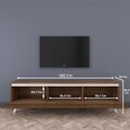 Comoda TV D1 - 795, Wren, 180 x 35 x 48.6 cm, walnut/white