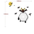 Sticker decorativ cu tabla de scris Bat, Mauro Ferretti, 140x130 cm, plastic
