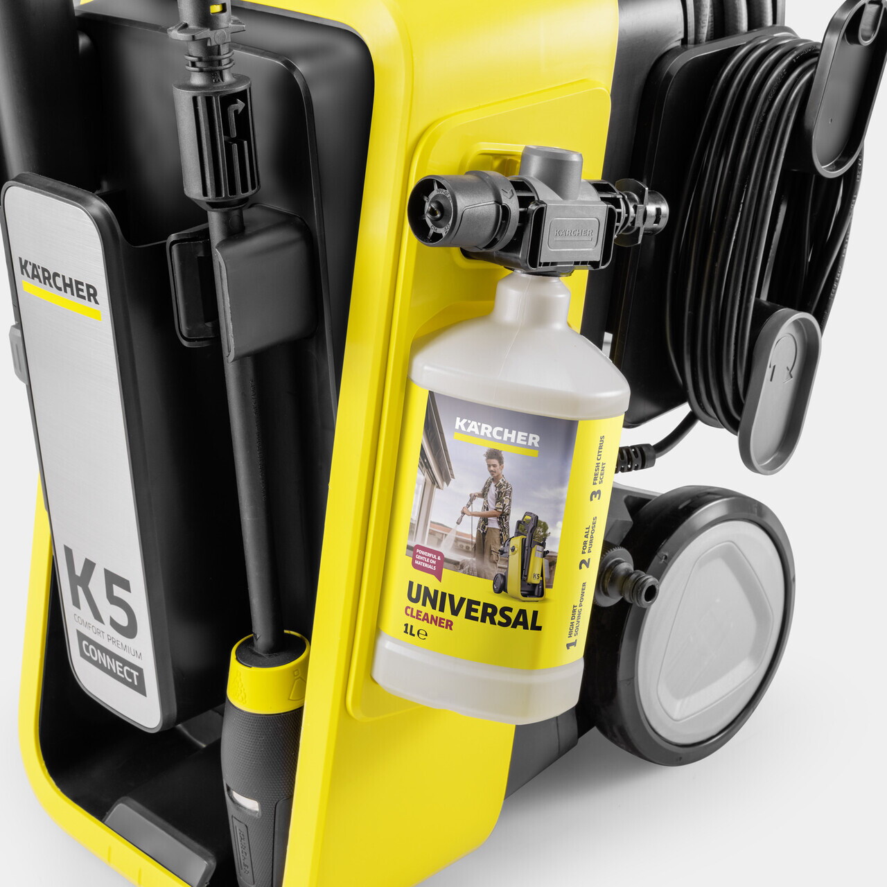 Aparat de spalat cu presiune K 5 Comfort Premium Connect, Karcher, galben — imaginea 5