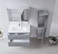 Dulap de baie cu oglindă, Hanah Home, Nuvola 100 v2, Gri