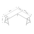 Birou, Minerva, Team L, 180x76x60 cm, PAL, Negru