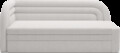 Canapea extensibila brat stanga 3 locuri, ELTAP, Fabillo, 223x86x80 cm, lemn/poliester, alb
