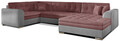 Coltar extensibil dreapta 5 locuri ELTAP, Damario, 338x189x78 cm, lemn/poliester, roz/gri