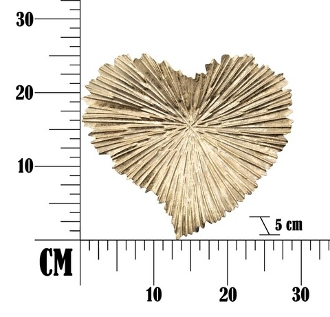 Platou decorativ Heart, Mauro Ferretti, 29x25x2 cm, fier, auriu
