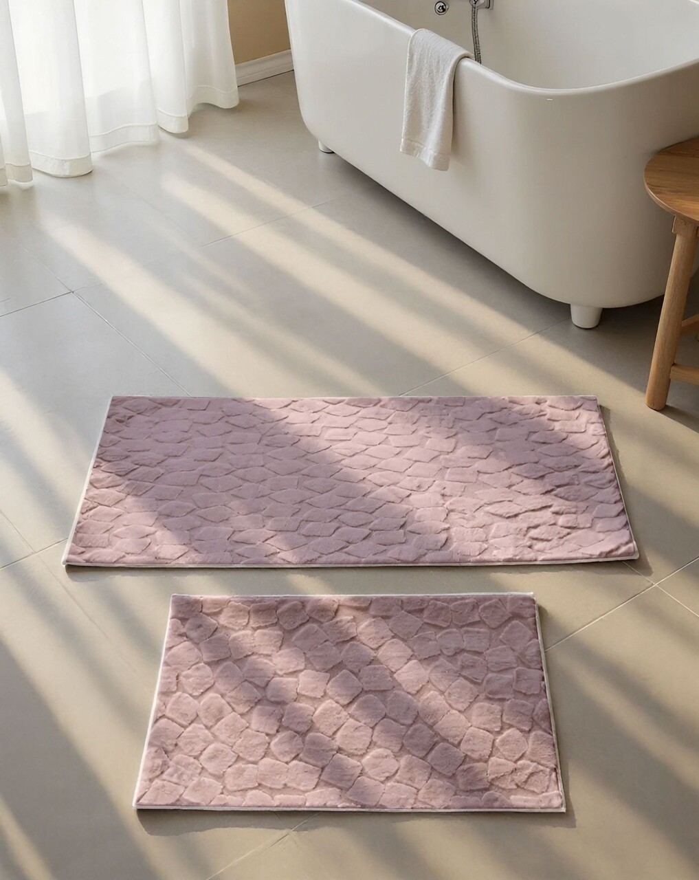 Set covorase de baie, L'essentiel Maison, Rabbit, Roz - imagine 2