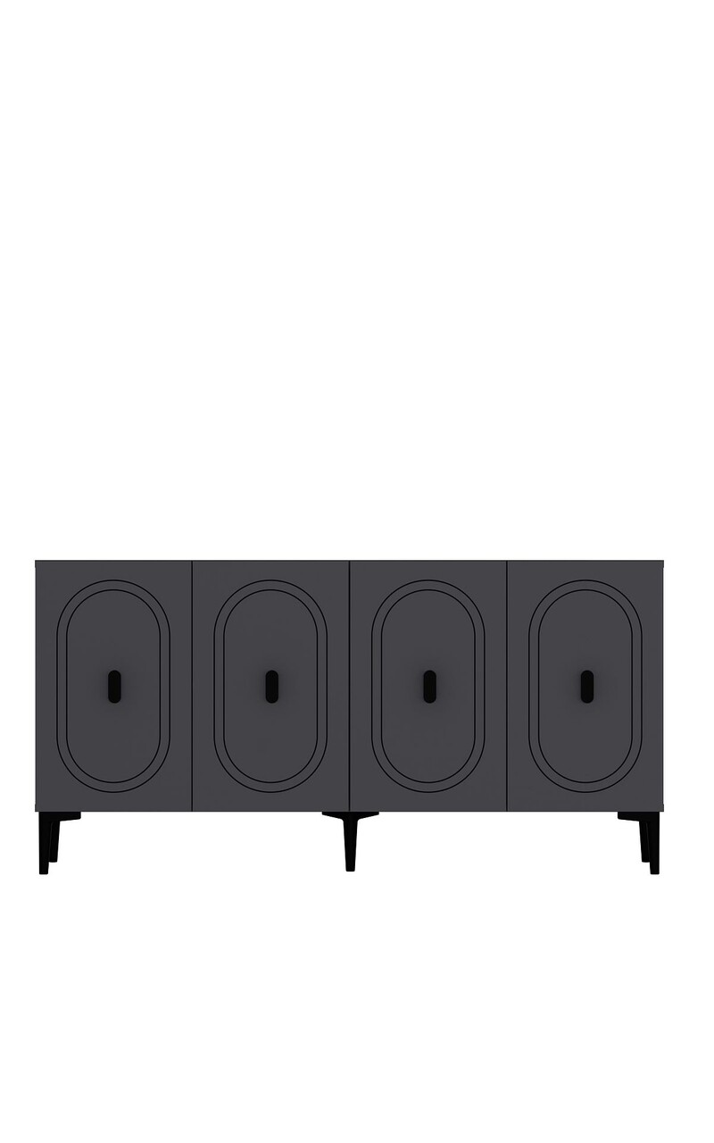 Consola, Hanah Home, Weny, 150x75x35 cm, PAL , Antracit - view 3