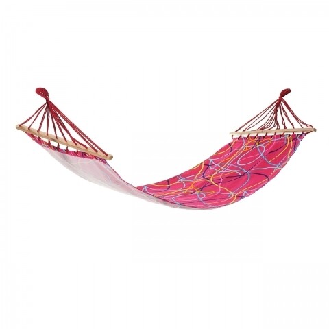 Hamac Vivere cu bare de lemn, Heinner, 100% bumbac, 200x80 cm