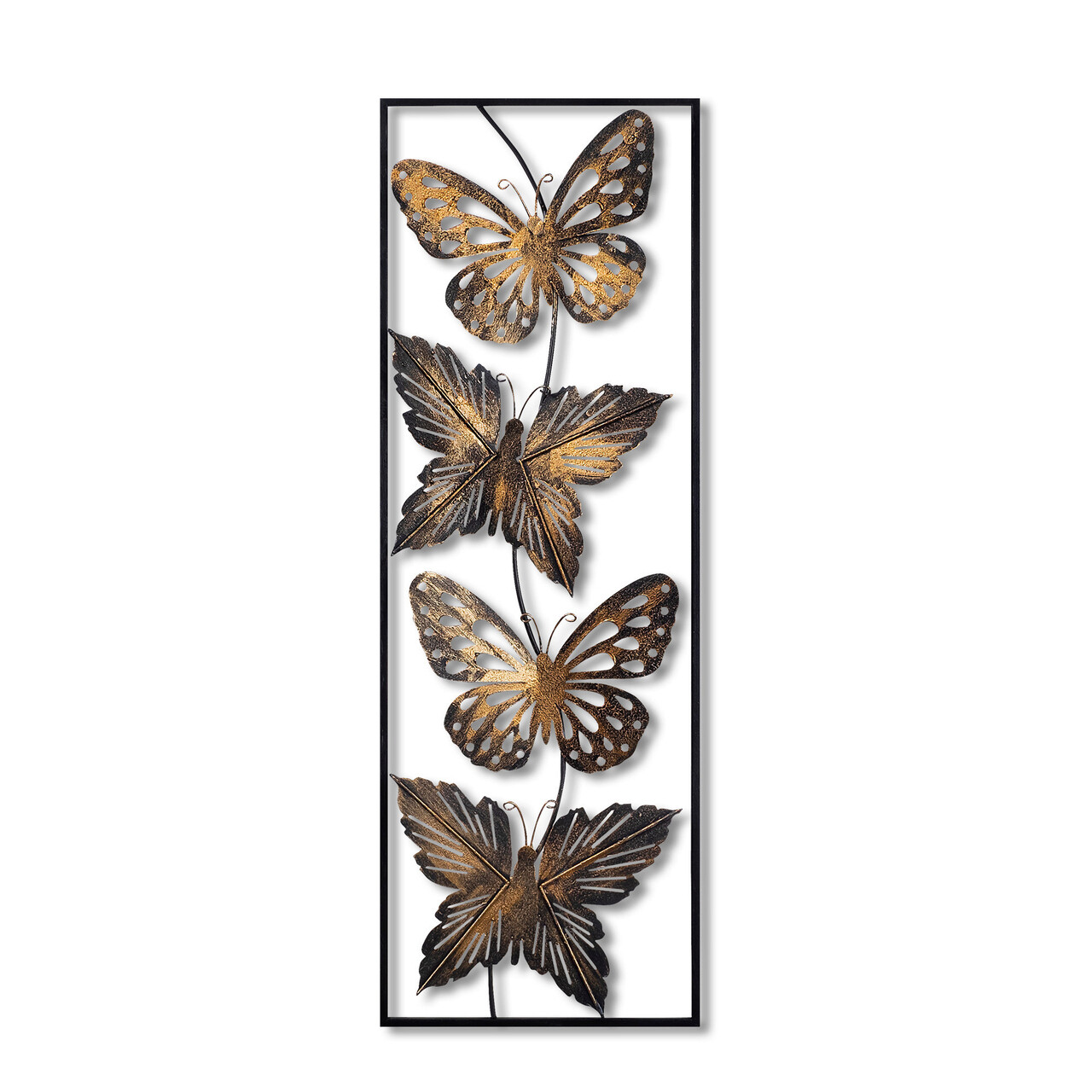 Decoratiune de perete, Metal Art Butterfly, Metal, 100 x 35 x 5 cm, Multicolor - 1 | YEO