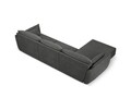 Coltar stanga 4 locuri, Kaelle, Micadoni Home, BL, 308x171x85 cm, poliester chenille, gri inchis