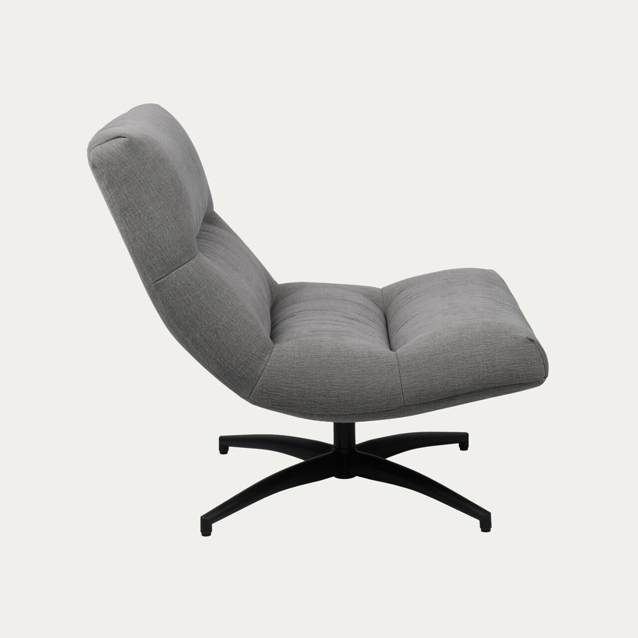 Fotoliu rotativ Volero, Homla, 93.5x77x88.5 cm, metal/poliester, gri inchis — imaginea 3