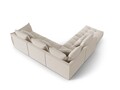 Coltar modular stanga 4 locuri, Bloom-184, Micadoni Home, 316x310x95 cm, catifea, ecru