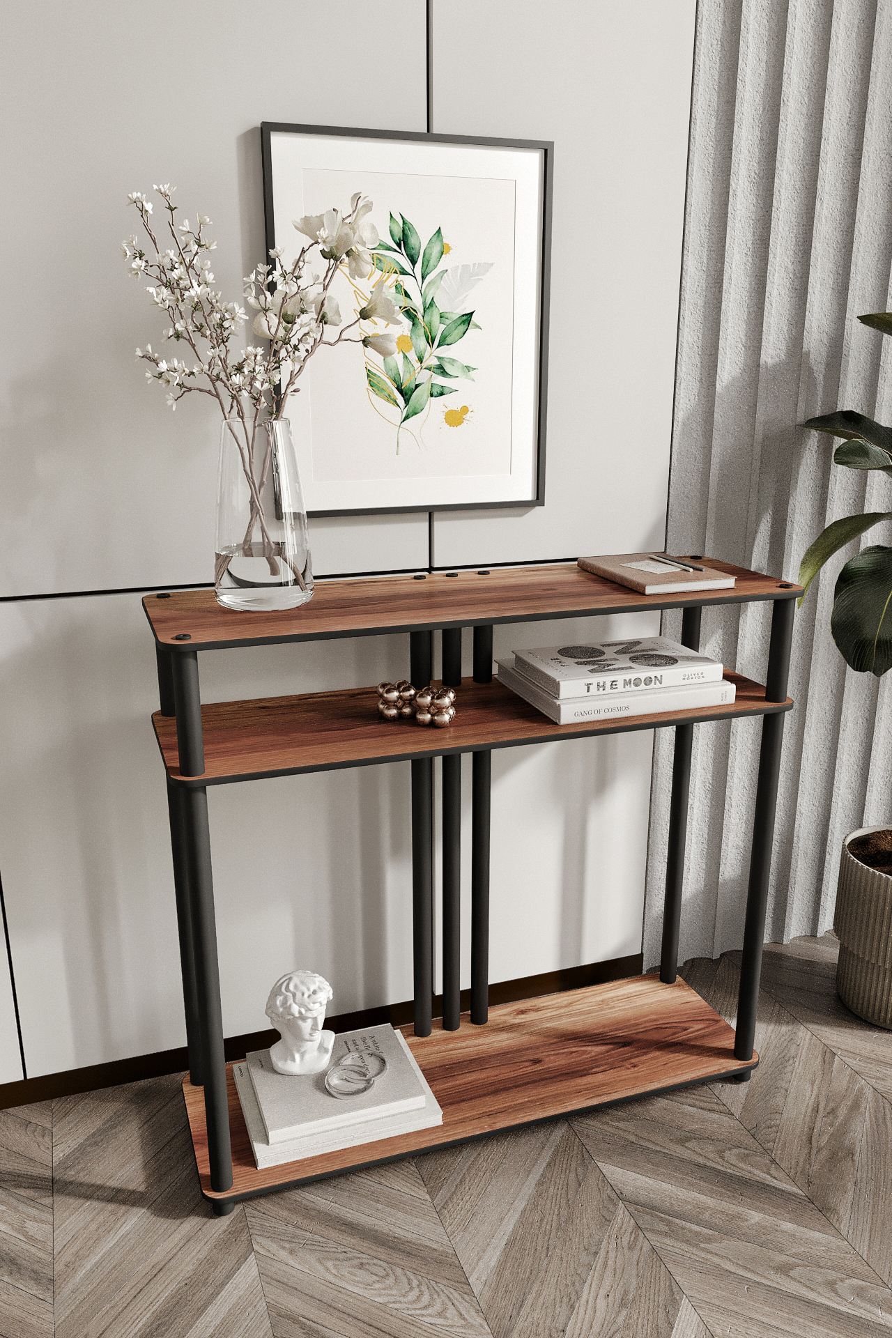 Dulap, Hanah Home, Garcia, 90x30x84 cm, MDF , Maro