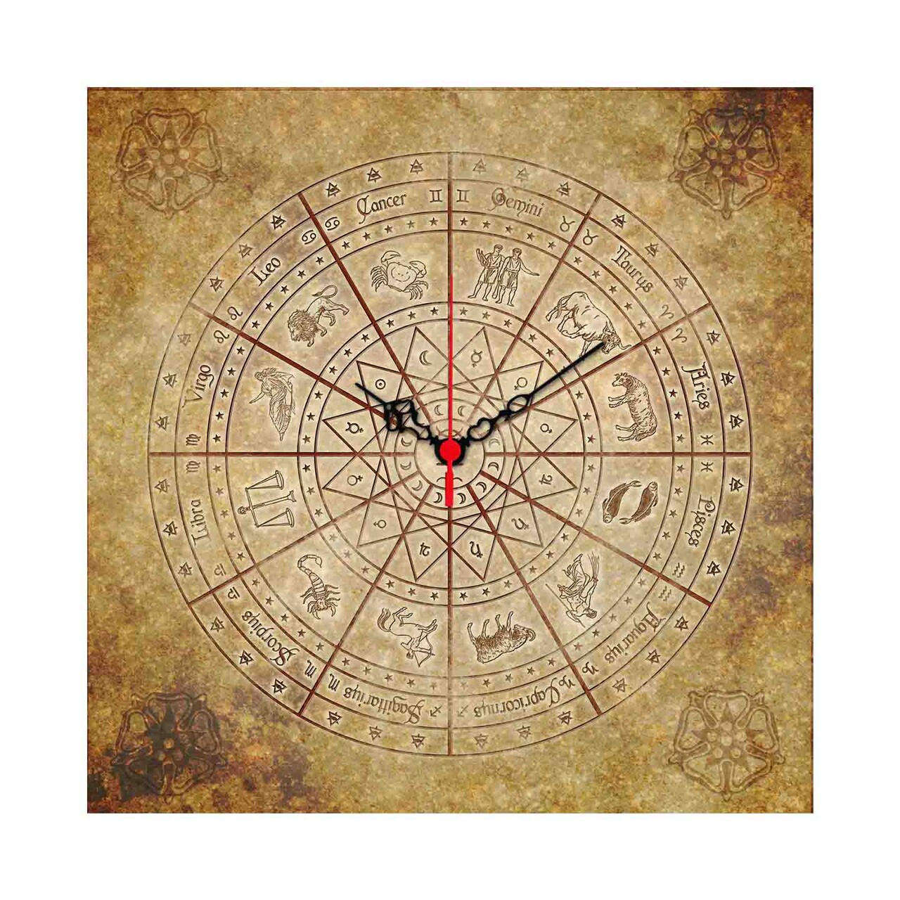 Ceas de perete, Msk-31, MDF, Dimensiune: 40 x 40 cm, Multicolor
