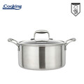 Oala cu capac Titanium3, Cooking by Heinner, 20x10 cm, 2.8 L, inox/sticla, argintiu