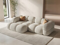 Coltar stanga 3 locuri, Loretto, Cosmopolitan Design, 250x147x68 cm, tesatura structurata, bej