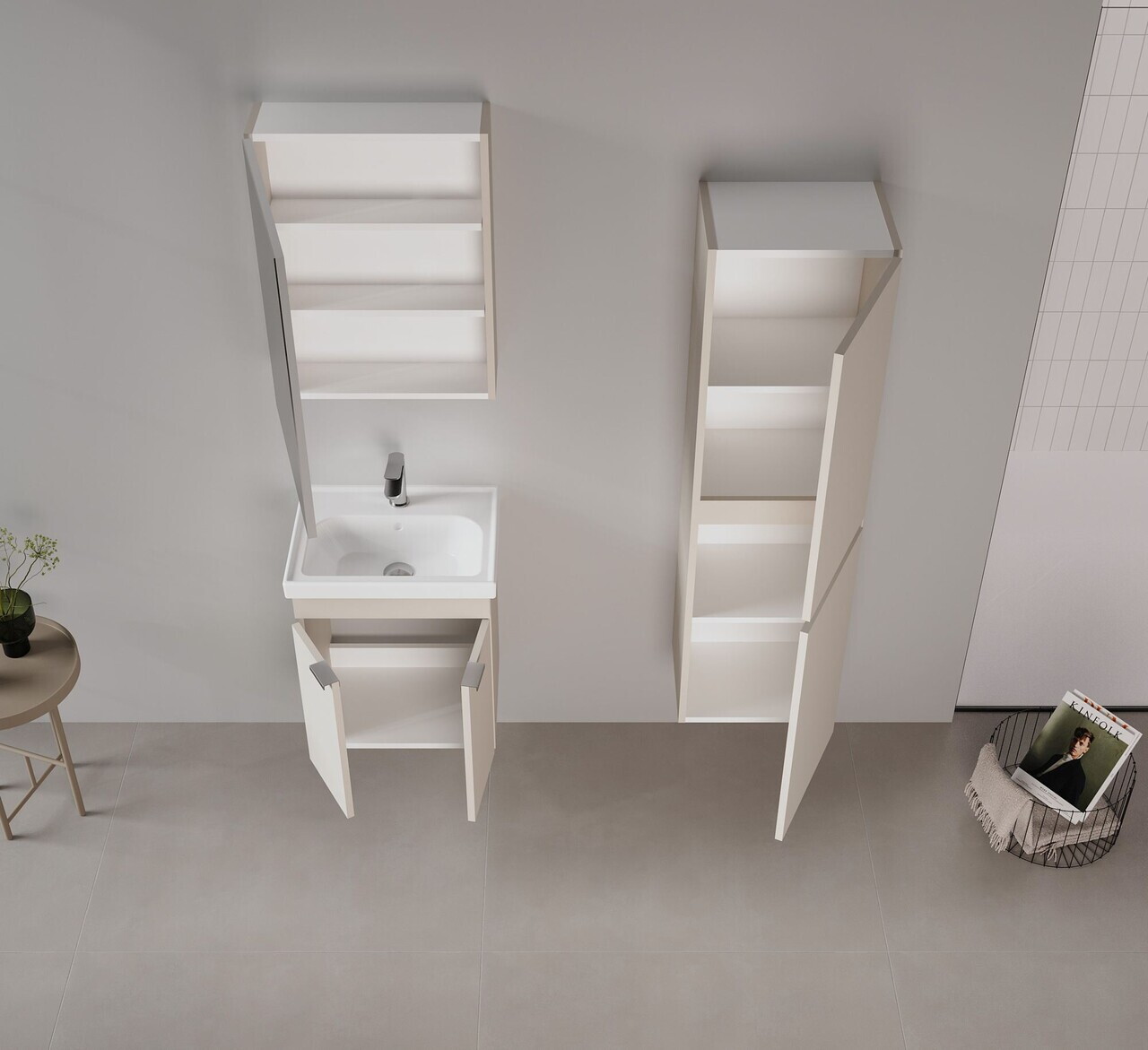 Dulap de baie, Hanah Home, Desna 40, Nisip — imaginea 2