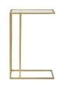 Masuta Geometric, Mauro Ferretti, 40.5 x 25.5 x 60 cm, fier/sticla, auriu
