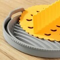 Cos de silicon pliabil pentru friteuza cu aer cald Fliynner, InnovaGoods, Ø21.5 x 7 cm, gri