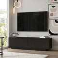 Comoda TV, Locelso, FN1, 140x38.2x35.5 cm, Negru