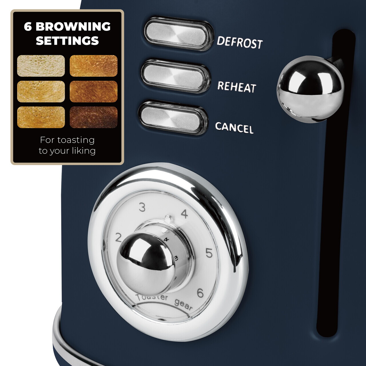 Prajitor de paine Berlinger Haus, Deep Sea, 850W, metal/aluminiu, albastru mat - imagine 18