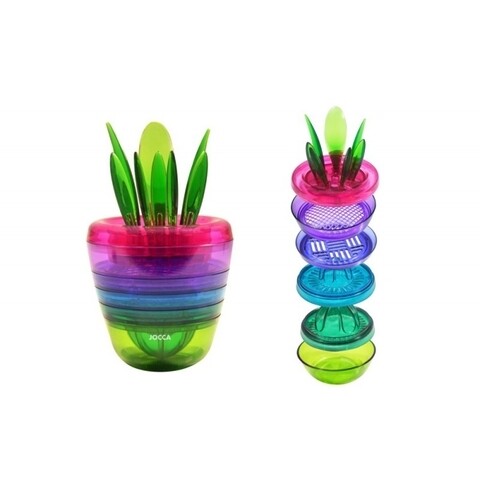 Set multifunctional 7 in 1, Jocca, 15 x 15 x 17 cm, plastic/inox, multicolor