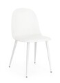 Scaun Ella, Bizzotto, 45x51.5x80.5 cm, polipropilena/otel, alb