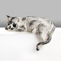 Decoratiune, Cat, 34x18x16 cm, Poliester, Multicolor
