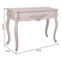 Consola Creaciones Meng, 105x44x76.5 cm, lemn de brad, gri antic