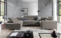 Coltar extensibil stanga 6 locuri ELTAP, Th-68, Thiago, 342x208x88 cm, lemn/poliester, bej inchis