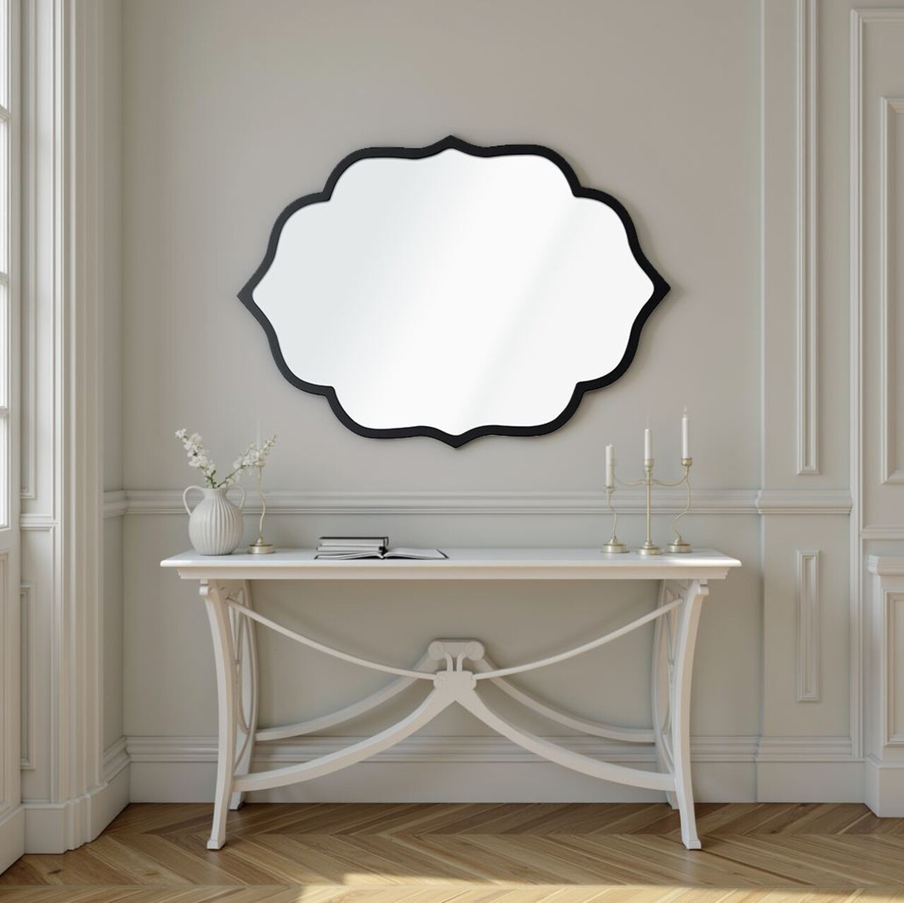 Oglinda decorativa, Lumisfera, Velvet 30 x 42, Negru