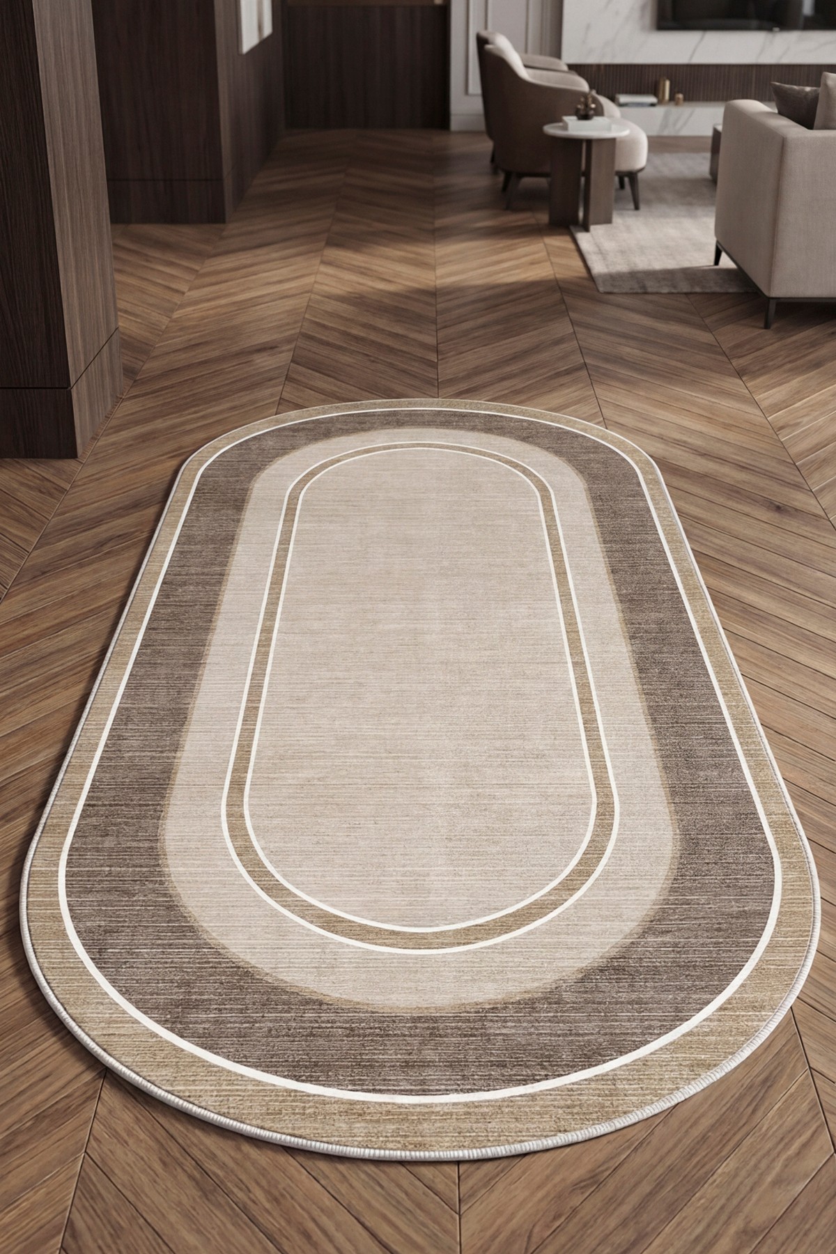 Covor, CLR-7373-HALI-16, 160x250 cm, Poliester, Bej