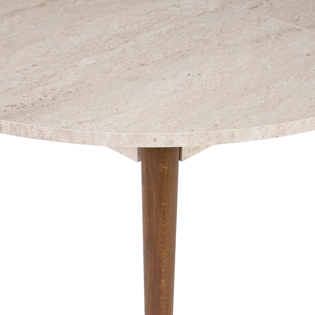 Masa extensibila, Nordure, Viona, 100x75x100 cm, Travertin / Nuc - imagine 8