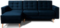 Coltar extensibil reversibil 3 locuri ELTAP, AsgL-61, Asgard, 248x162x93 cm, lemn/poliester, albastru inchis