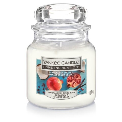 Lumanare parfumata in suport de sticla, Yankee Candle, 30 ore, 104 g, plaja exotica/cocktail de fructe