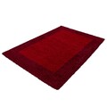 Covor Shaggy Louis Border, Decorino, 80x150 cm, polipropilena, rosu