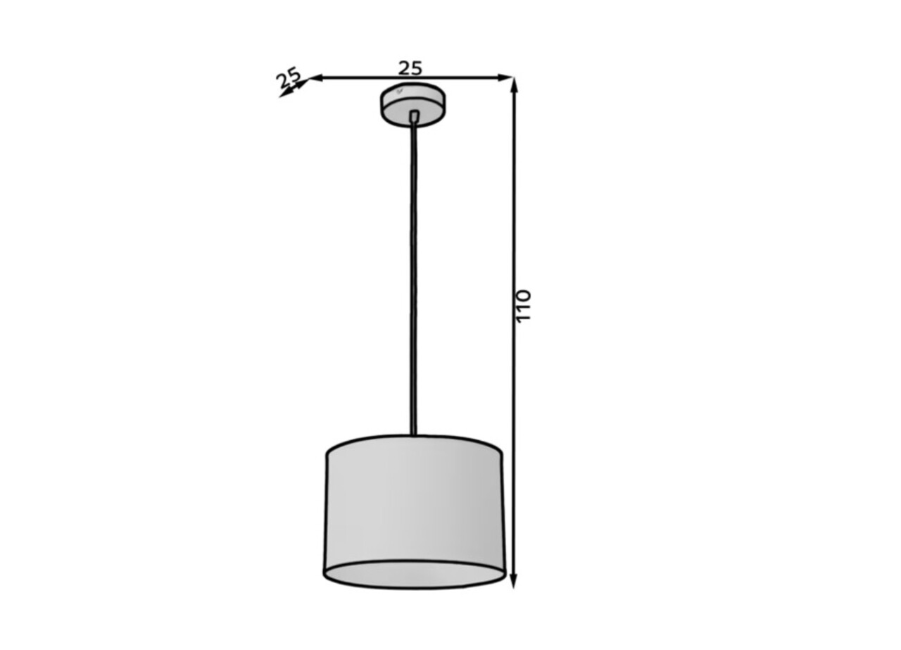 Lustra ELTAP, Vespillo, 25x110 cm, 1xE27, 15W, otel/PVC, alb/auriu