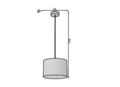 Lustra ELTAP, Vespillo, 25x110 cm, 1xE27, 15W, otel/PVC, alb/auriu