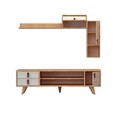 Comoda TV, Mod Design, Eleva, Stejar / Alb
