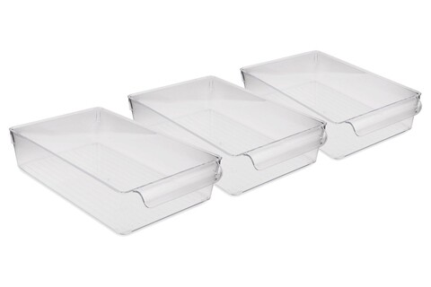 Set organizatoare frigider, Fremont, 964FRM3412, Plastic, Transparent