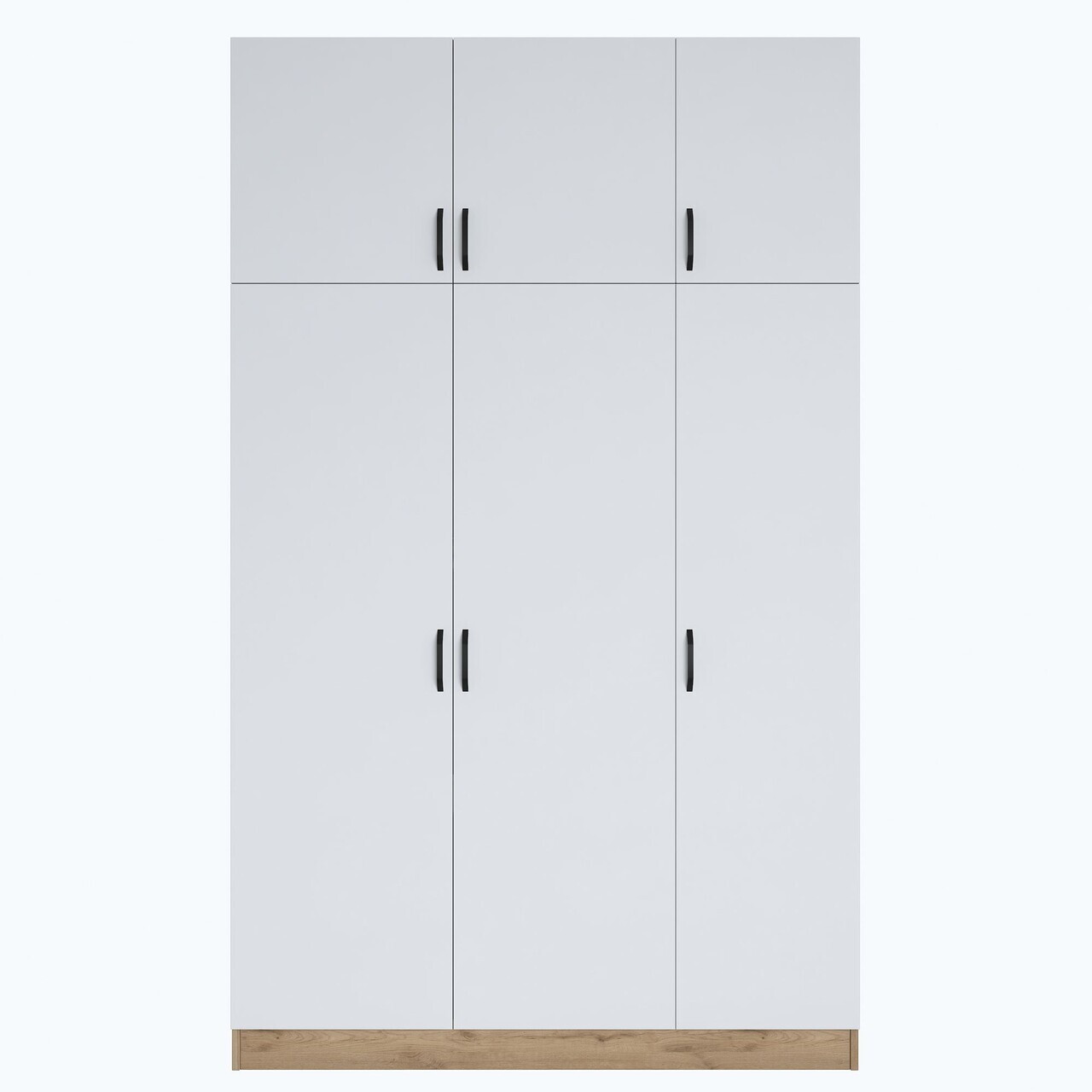 Dulap pentru haine, Hanah Home, BA104, 145x239x55 cm, PAL melaminat, Nuc/Alb - view 10