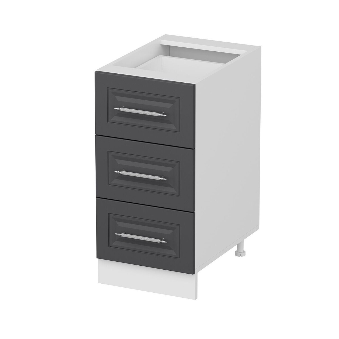Dulap pentru bucatarie, Hanah Home, Minar, 40x87x58 cm, Alb / Antracit — imaginea 2