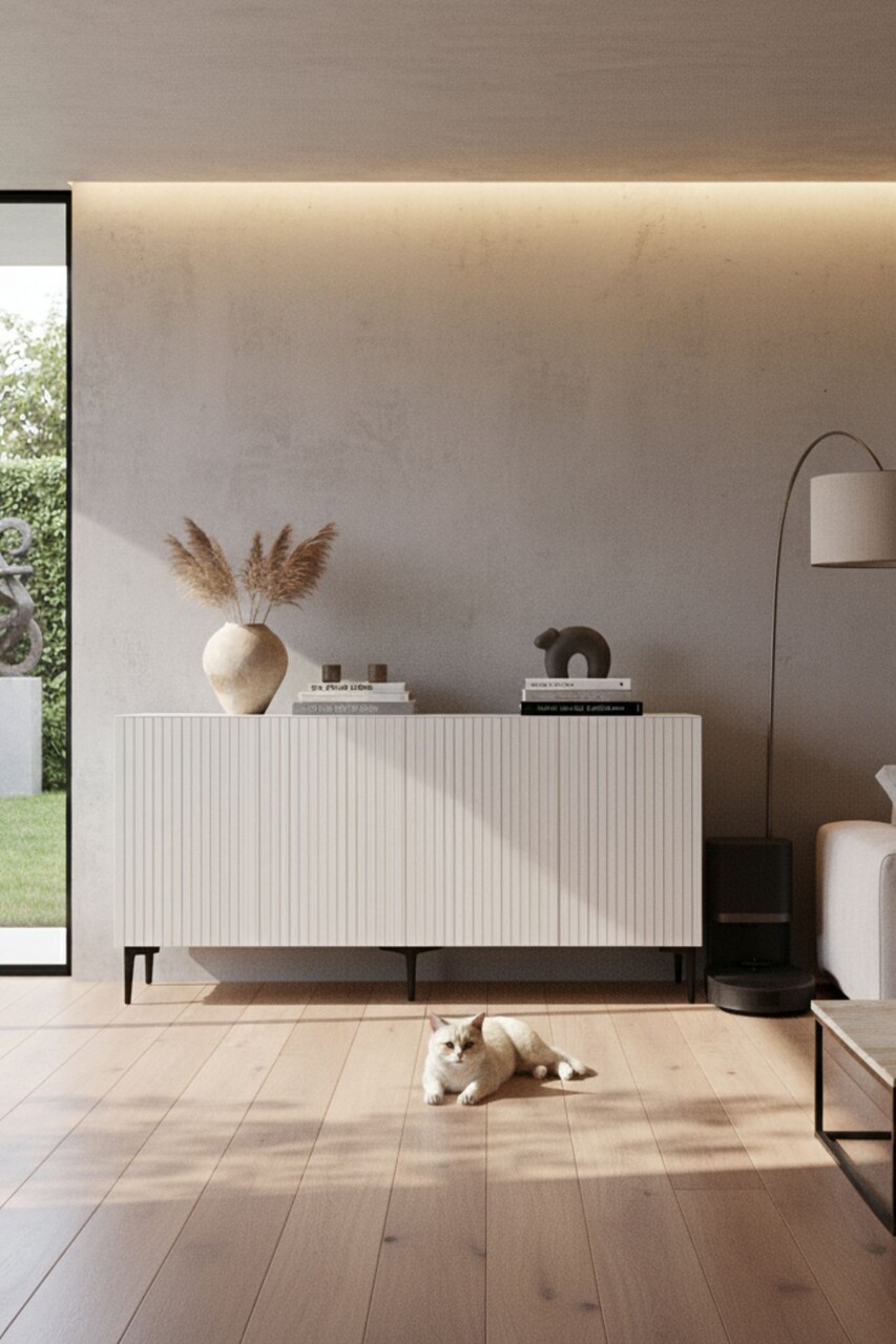 Consola, Hanah Home, Zeynep 150, 150x75x32 cm, PAL , Alb - view 3