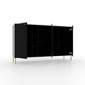 Comoda ADRK, Tili 3D 6P, 157.7x40.8x95 cm, PAL laminat, negru