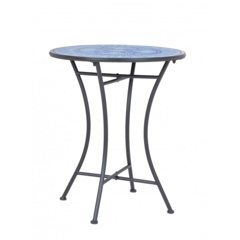 Masa pentru gradina, Bisanzio Round, Bizzotto, Ø60×75 cm, otel/ceramica Gradina