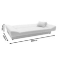 Canapea extensibila 3 locuri Tiko, Pakoworld, 200x85x90 cm, textil, antracit