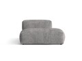 Modul dreapta pentru canapea, 2 locuri, Martina-212, Micadoni Home, 133x106x75 cm, velur, gri deschis