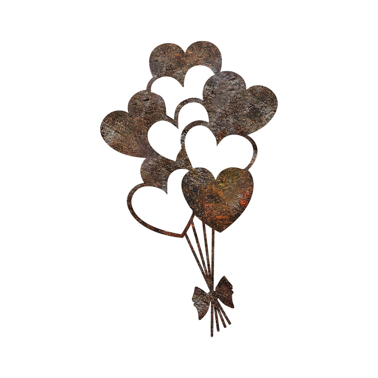 Decoratiune de perete, Rusty Heart 1, Dimensiune: 35 x 21 cm, Maro antichizat - view 6