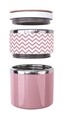 Caserola termica dubla Lunchbox, Iris Barcelona, 900 ml, pereti dubli, inox/polipropilena, roz