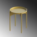 Masuta de cafea, Cerritos, Shb-002-B, 44x57x44 cm, Metal, Auriu